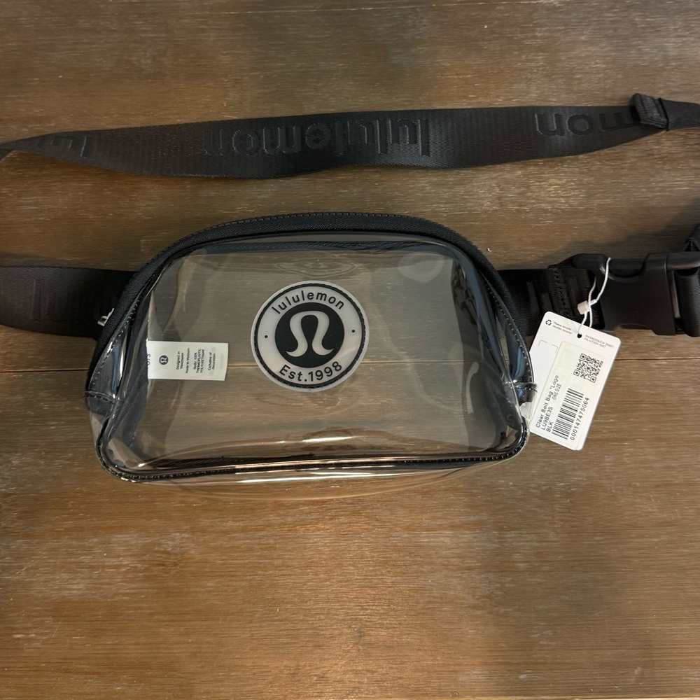lululemon athletica Black and Clear Belt Bag
